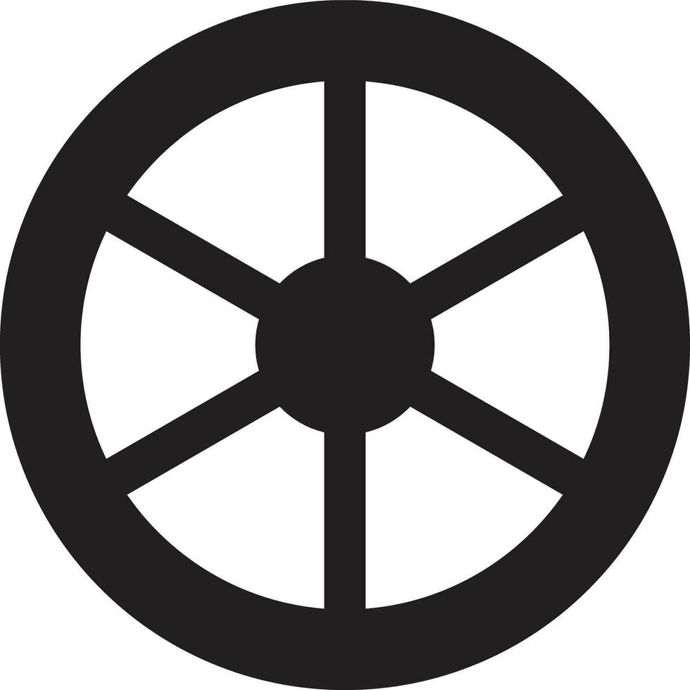 carro roda ícone isolado em branco fundo vetor