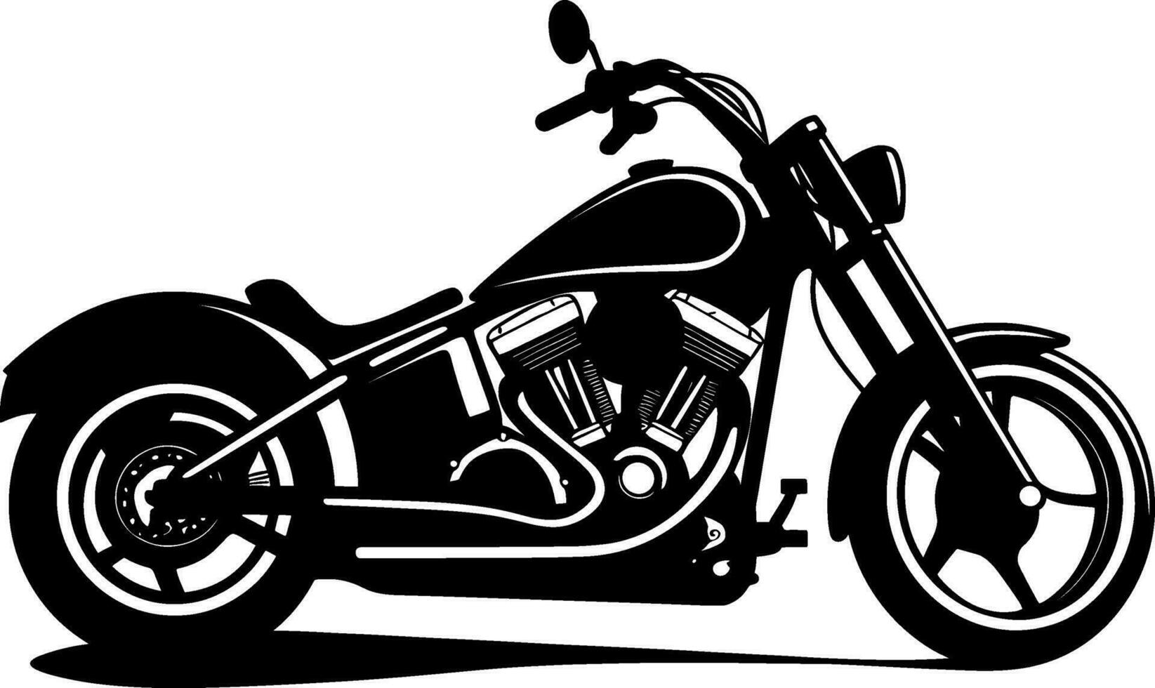 simples clássico e vintage motocicleta silhueta. ai gerado ilustração. vetor