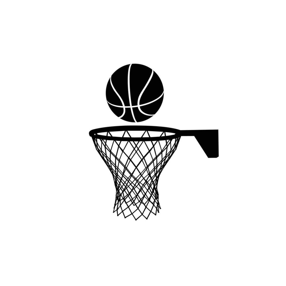 ícones para basquetebol este estão plano. esportivo ícones dentro branco e Preto. bolas de basquete dentro vetor forma.