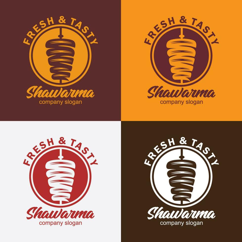 shawarma logotipo para restaurantes e mercados modelo vetor