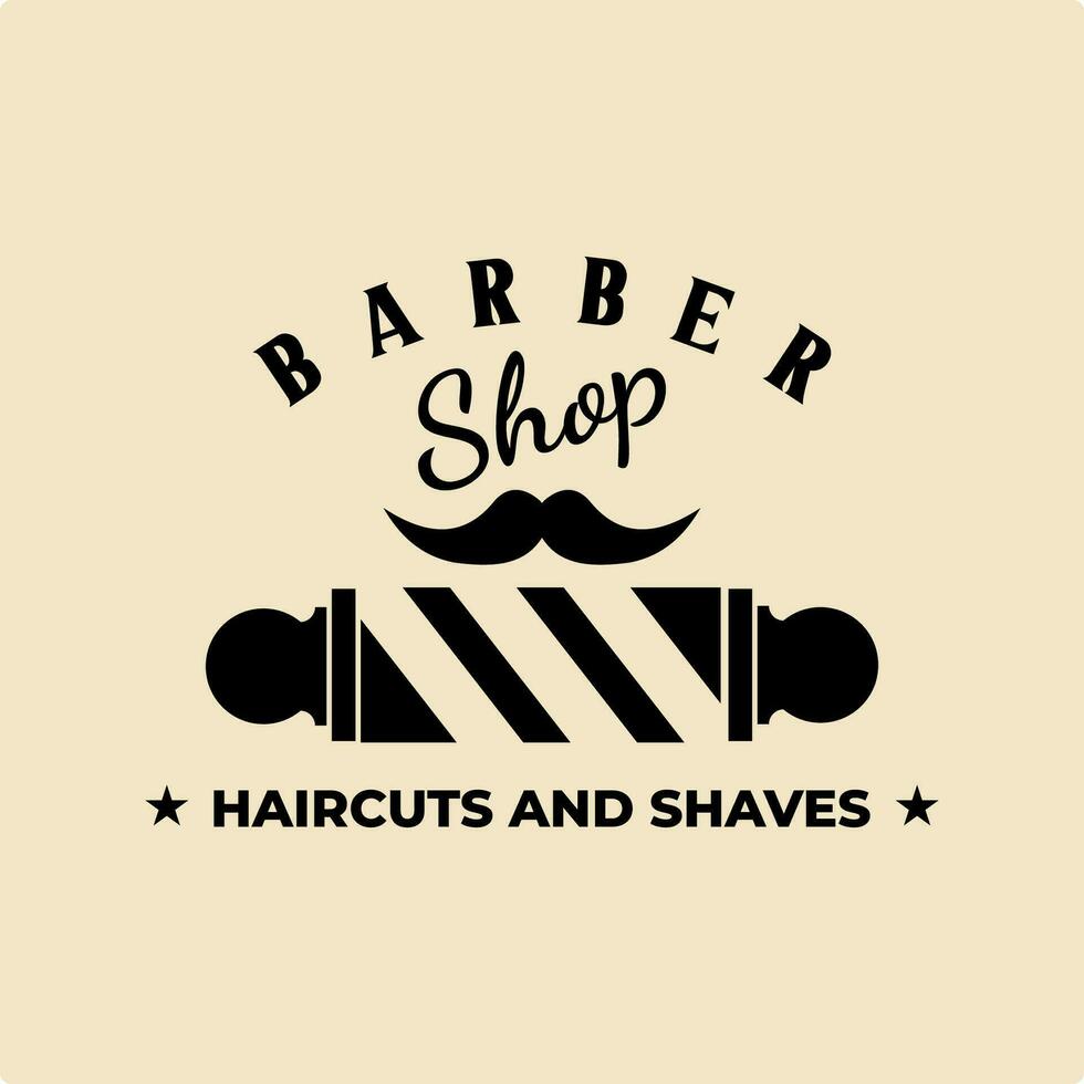 barbearia vintage logotipo vetor ilustração modelo gráfico Projeto