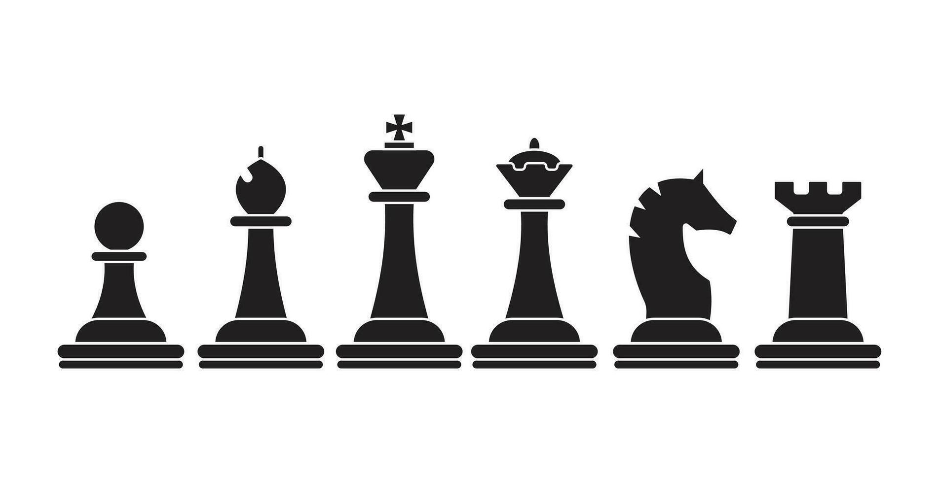 xadrez peças logotipo ícone vetor ilustração. isolado em uma branco fundo