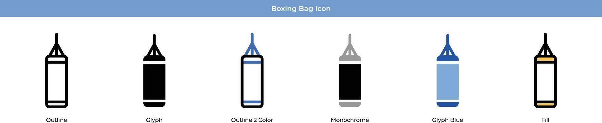 ícone de vetor de saco de boxe