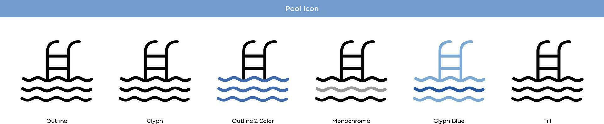 ícone de vetor de piscina