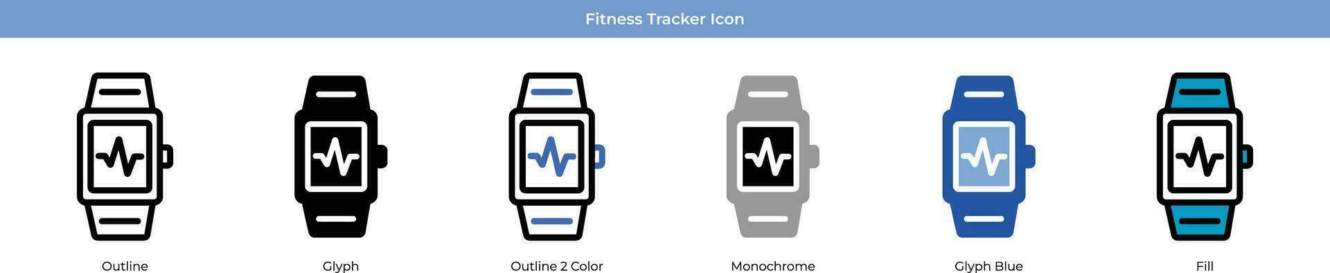 ícone de vetor de rastreador de fitness