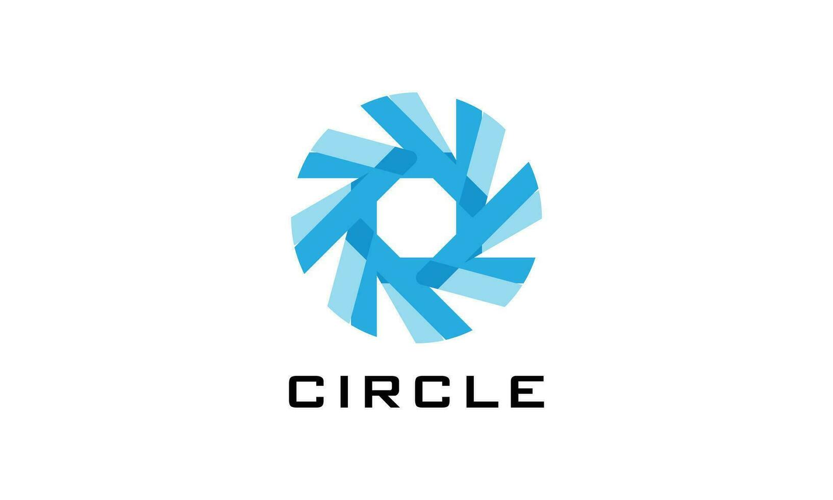 logotipo vetor círculo placa decoração à moda branding criatividade volta conceito minimalista Projeto azul cor elipse estilo