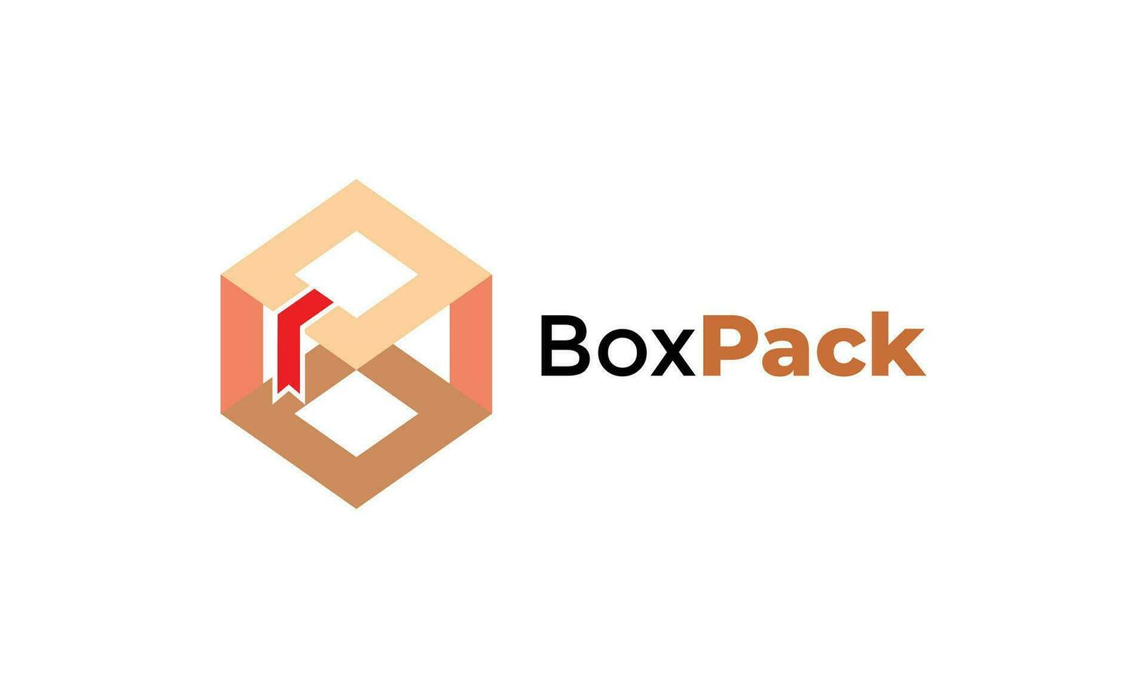 caixa pacote hexágono logotipo vetor cor conceito emblema símbolo indústria companhia seguro estilo cooperação o negócio sólido equipe