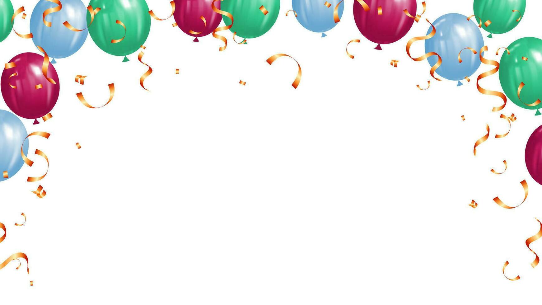 alegre Natal e feliz Novo ano realista hélio balões bandeira para aniversário, festa, festival vetor