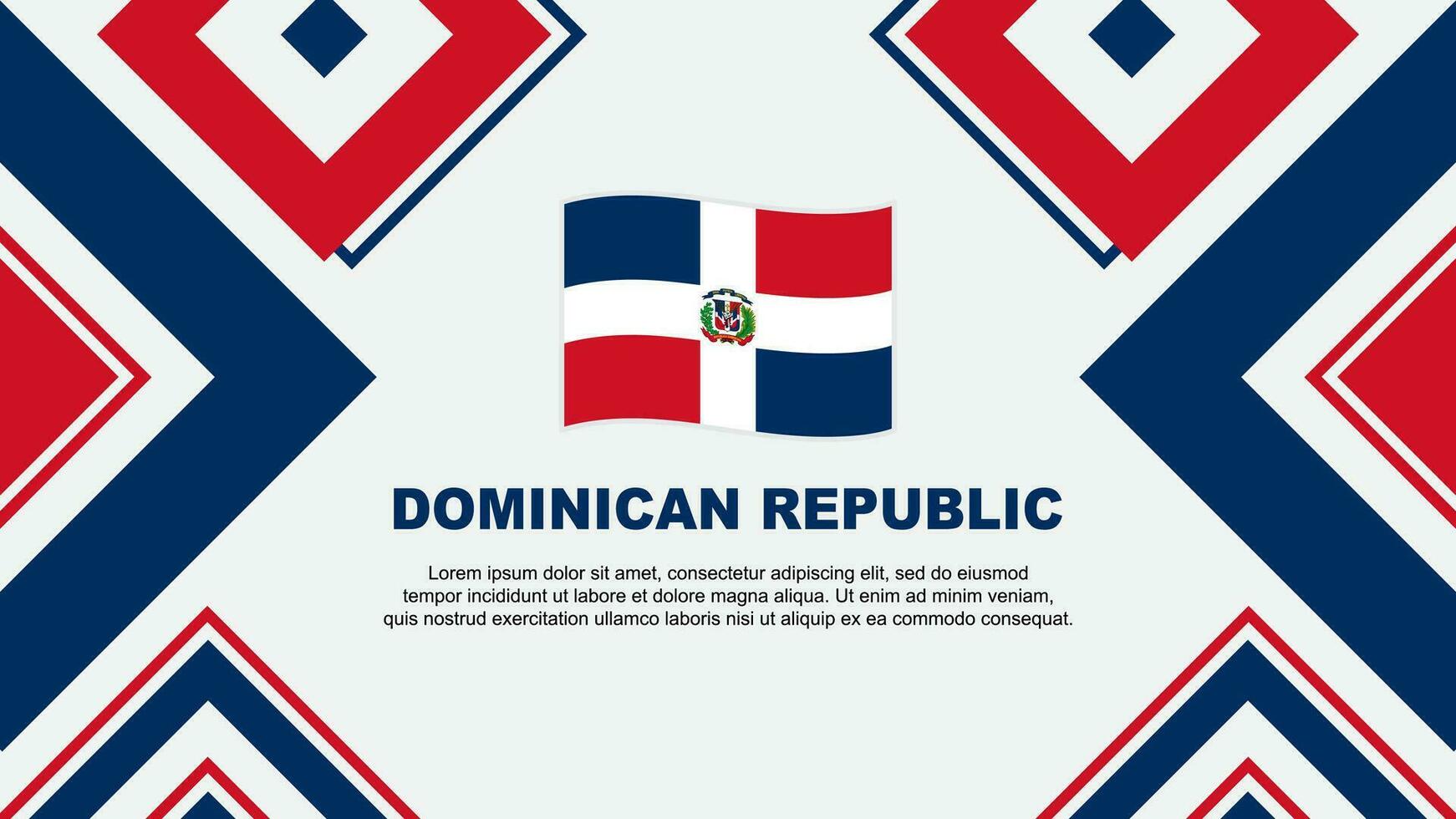 dominicano república bandeira abstrato fundo Projeto modelo. dominicano república independência dia bandeira papel de parede vetor ilustração. dominicano república independência dia