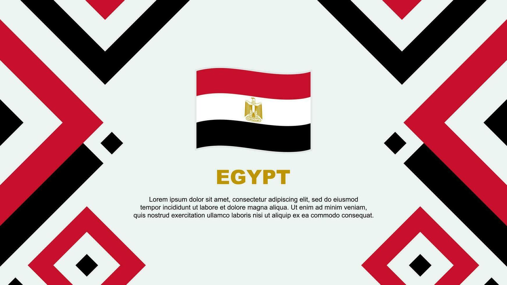 Egito bandeira abstrato fundo Projeto modelo. Egito independência dia bandeira papel de parede vetor ilustração. Egito modelo