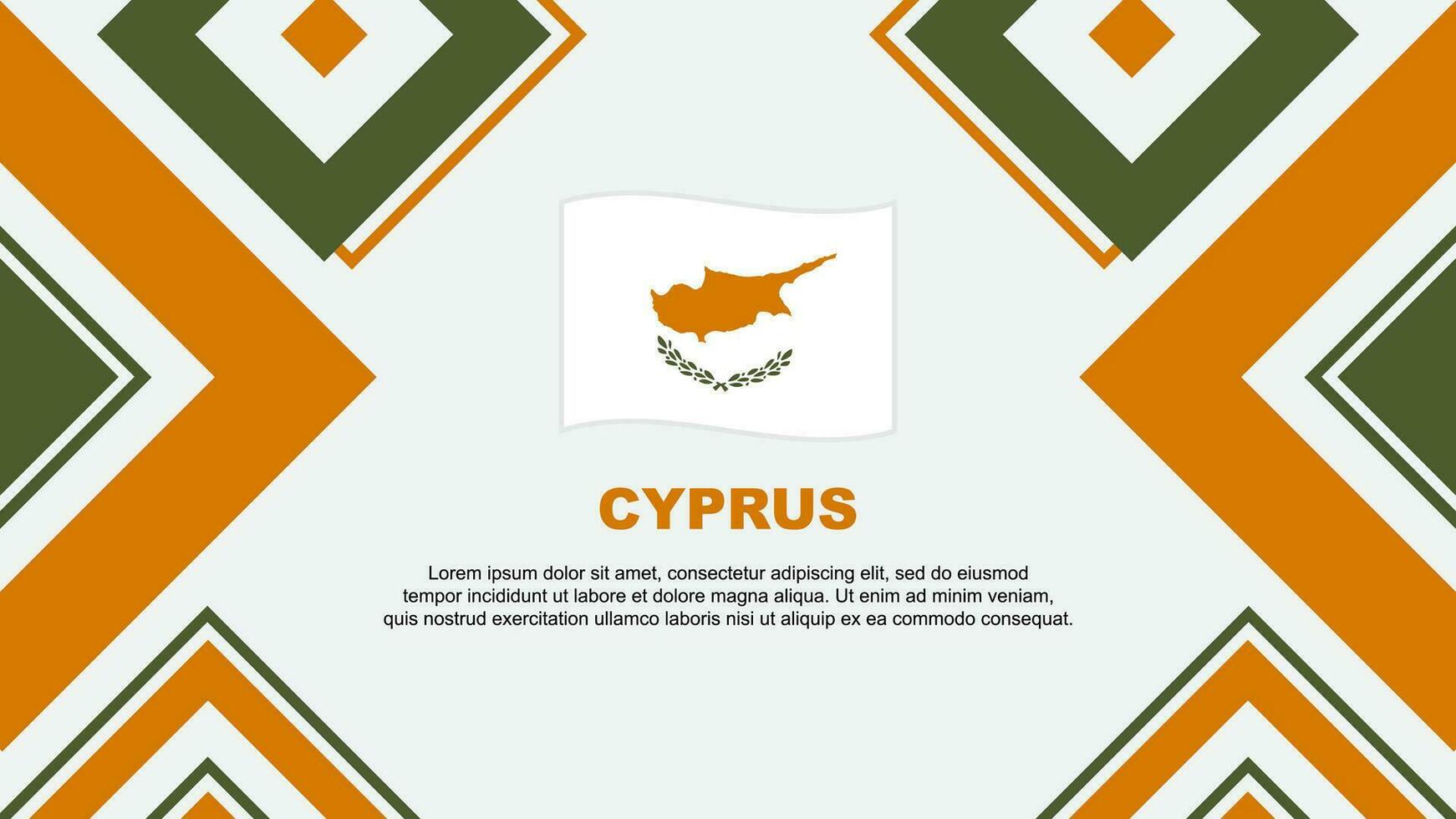 Chipre bandeira abstrato fundo Projeto modelo. Chipre independência dia bandeira papel de parede vetor ilustração. Chipre independência dia
