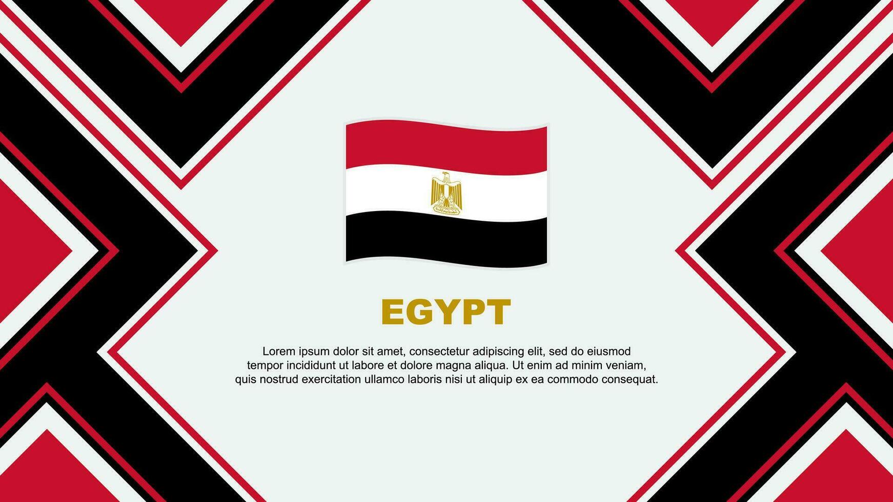Egito bandeira abstrato fundo Projeto modelo. Egito independência dia bandeira papel de parede vetor ilustração. Egito vetor