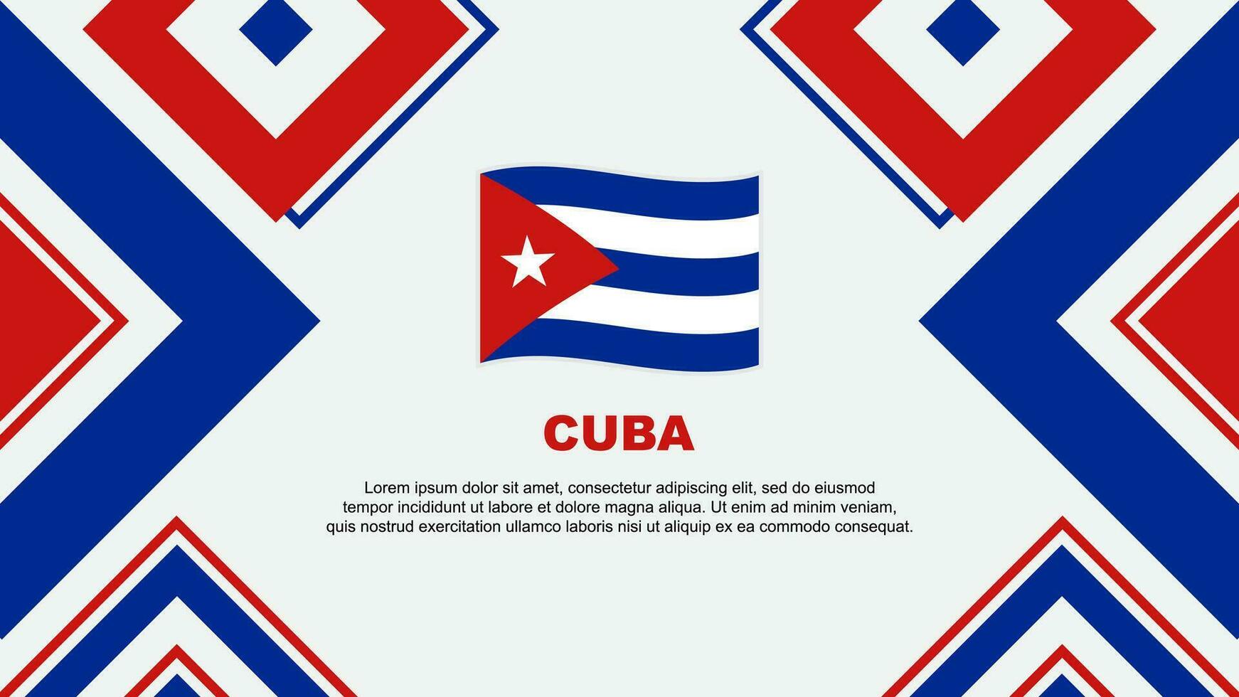 Cuba bandeira abstrato fundo Projeto modelo. Cuba independência dia bandeira papel de parede vetor ilustração. Cuba independência dia