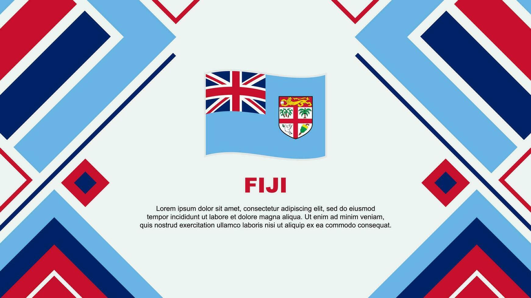 fiji bandeira abstrato fundo Projeto modelo. fiji independência dia bandeira papel de parede vetor ilustração. fiji bandeira