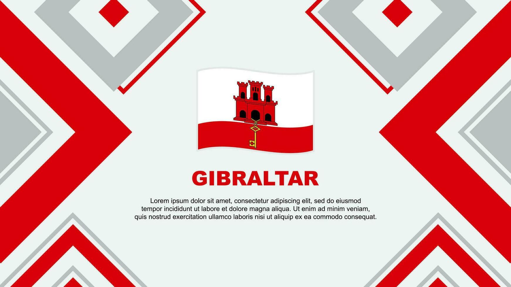 Gibraltar bandeira abstrato fundo Projeto modelo. Gibraltar independência dia bandeira papel de parede vetor ilustração. Gibraltar independência dia