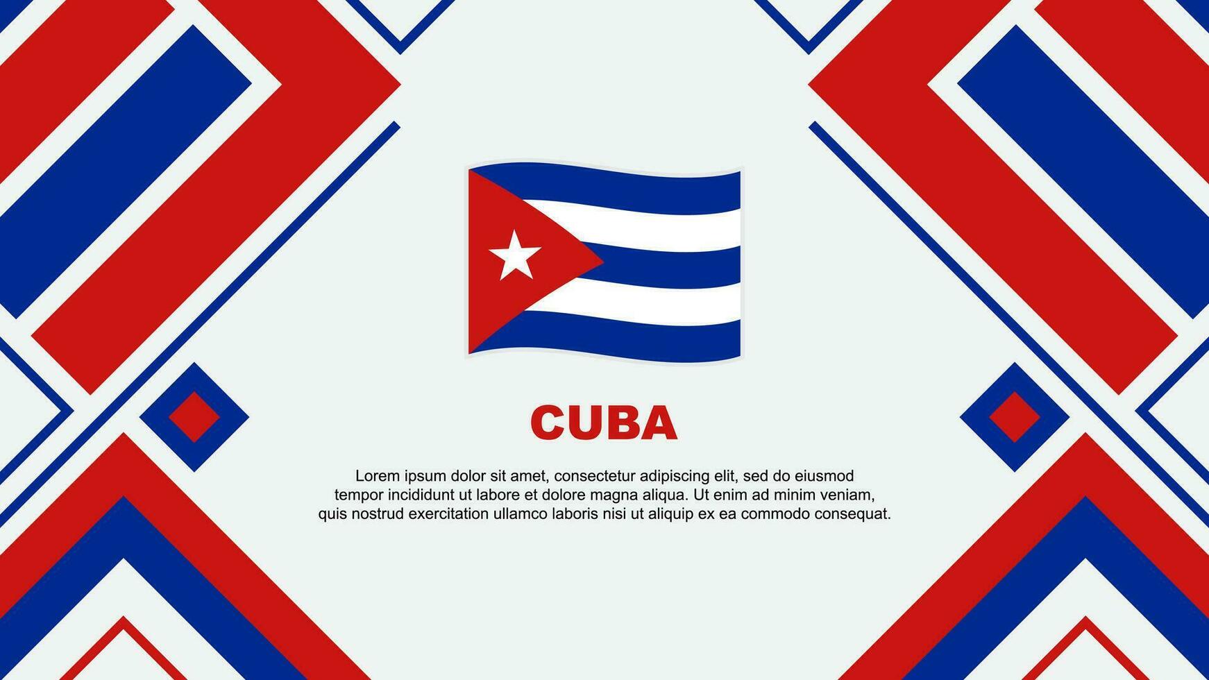 Cuba bandeira abstrato fundo Projeto modelo. Cuba independência dia bandeira papel de parede vetor ilustração. Cuba bandeira