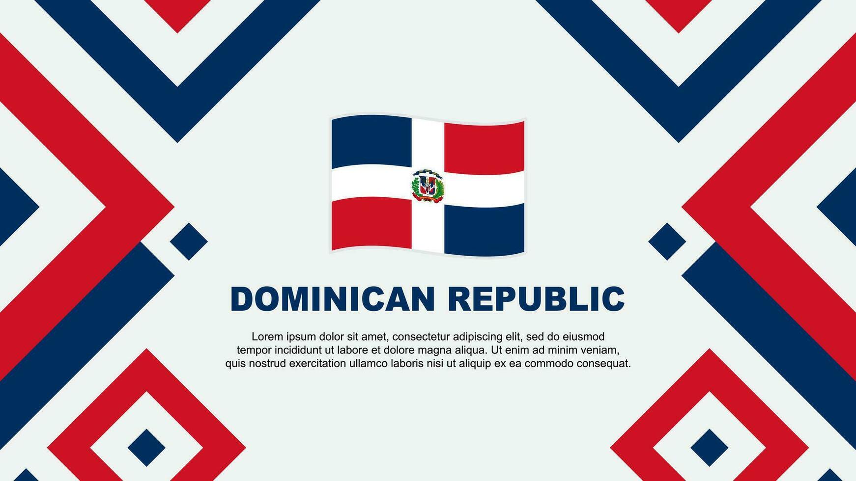 dominicano república bandeira abstrato fundo Projeto modelo. dominicano república independência dia bandeira papel de parede vetor ilustração. dominicano república modelo