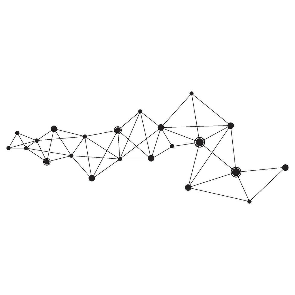 poligonal espaço fundo com conectando pontos e linhas vetor