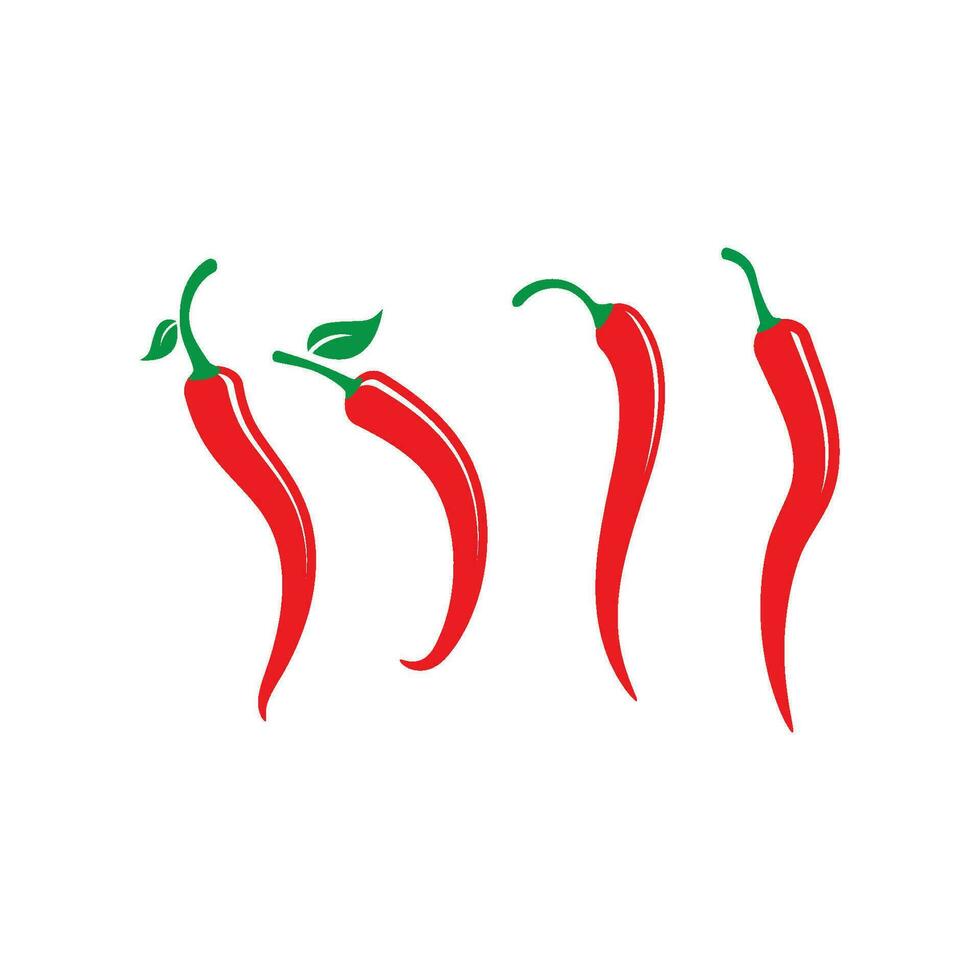ilustração em vetor ícone pimentão vermelho quente natural