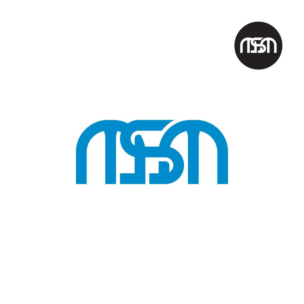 carta msm monograma logotipo Projeto vetor