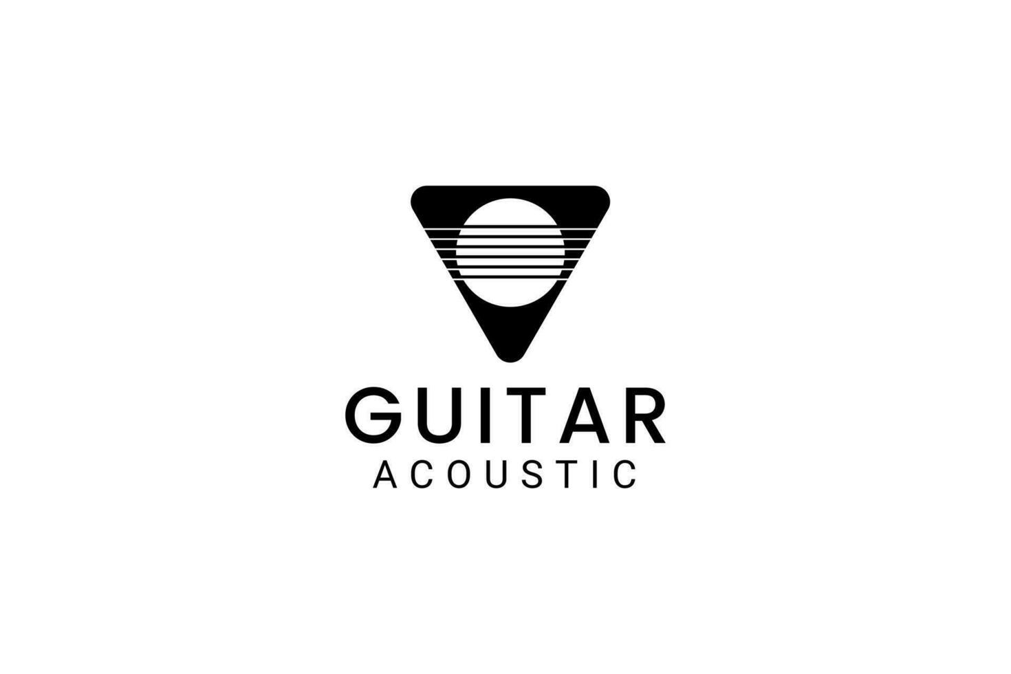 guitarra logotipo vetor ícone ilustração