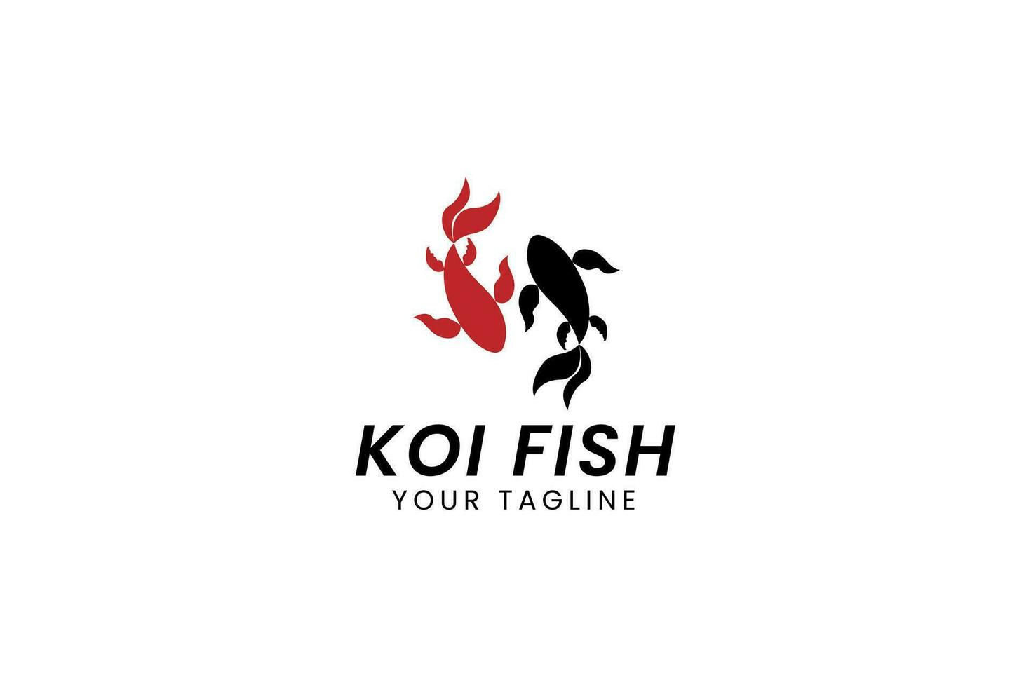 koi peixe logotipo vetor ícone ilustração