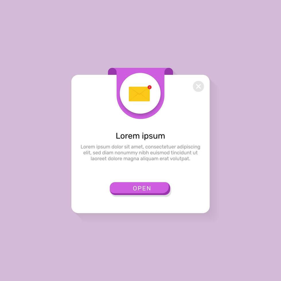 lembrete página Aparecer. notificação página com Sino. lembrete eventos, o negócio planejamento, calendário, Novo aviso prévio para ui. - vetor. vetor