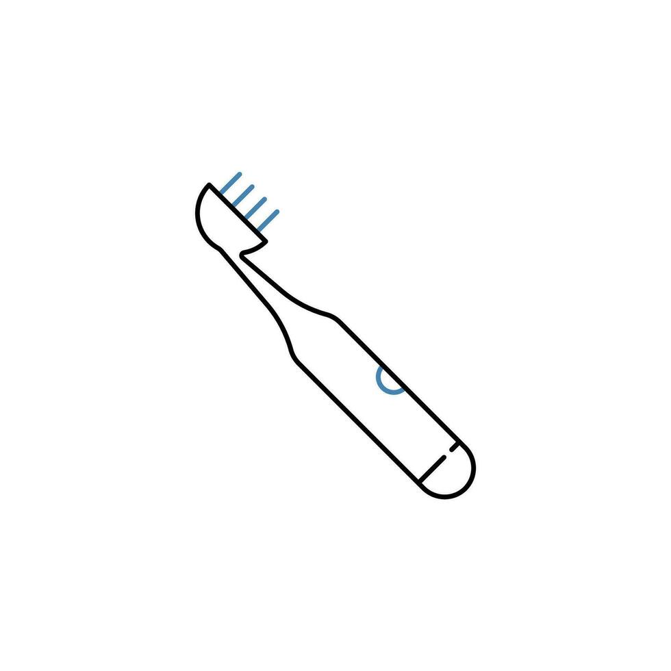 elétrico escova de dentes conceito linha ícone. simples elemento ilustração. elétrico escova de dentes conceito esboço símbolo Projeto. vetor