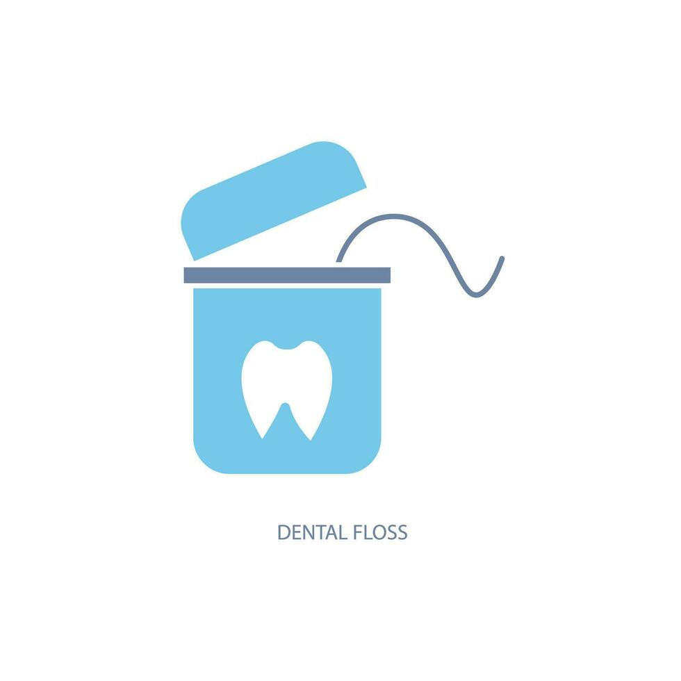 dental fio dental conceito linha ícone. simples elemento ilustração. dental fio dental conceito esboço símbolo Projeto. vetor