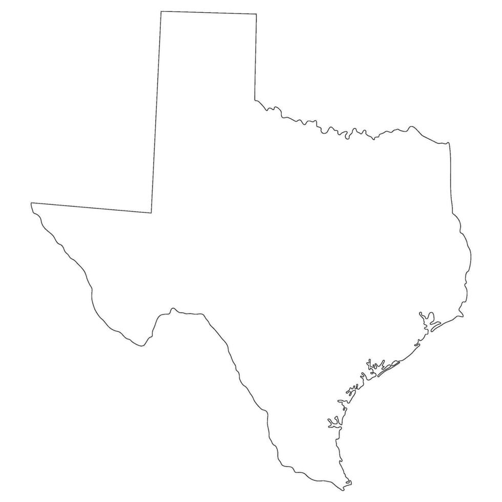 texas Estado mapa. mapa do a nos Estado do texas. vetor