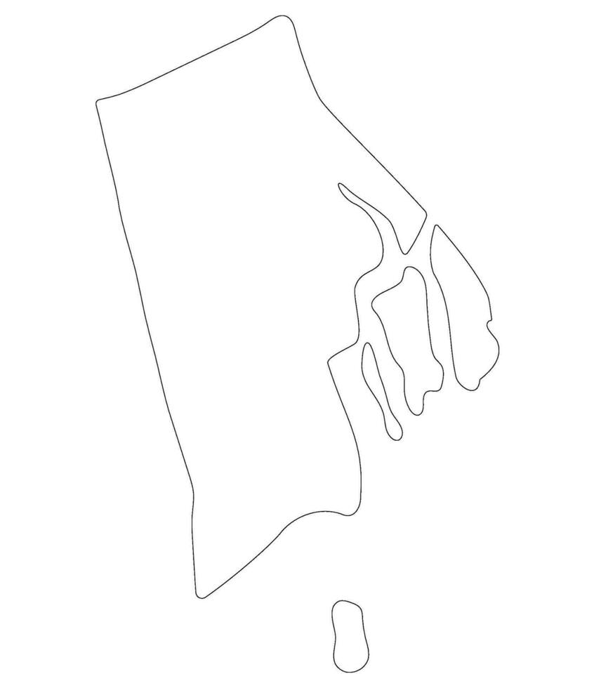 Rhode ilha Estado mapa. mapa do a nos Estado do Rhode ilha. vetor