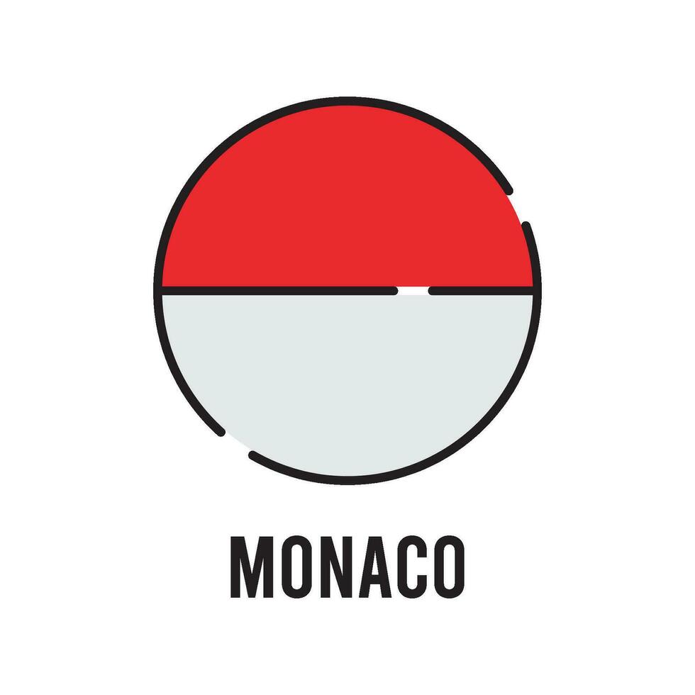 Mônaco bandeira ícone vetor