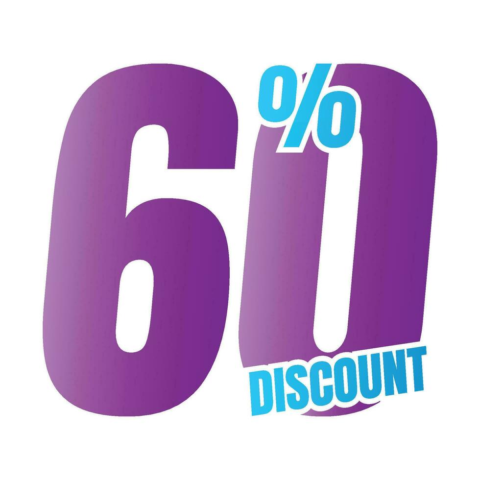 60. por cento desconto acordo ícone, 60. por cento especial oferta desconto vetor, 60. por cento venda preço redução oferecer, Sexta-feira compras venda desconto percentagem Projeto vetor