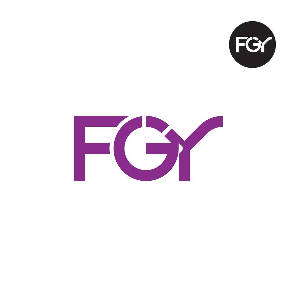 carta fgy monograma logotipo Projeto vetor