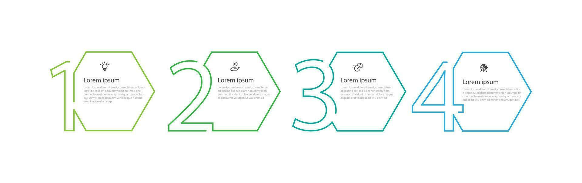 infográfico vetor elemento com ícones e 4 degrau processo adequado para em formação gráfico e o negócio apresentação