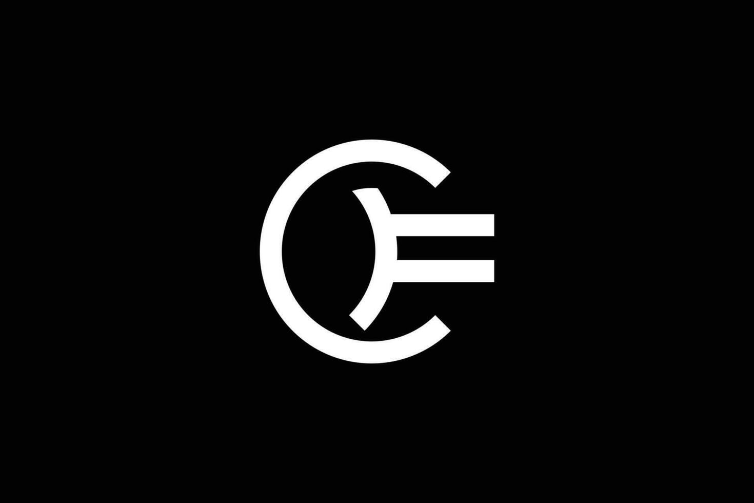 carta cf criptografia logotipo Projeto modelo vetor