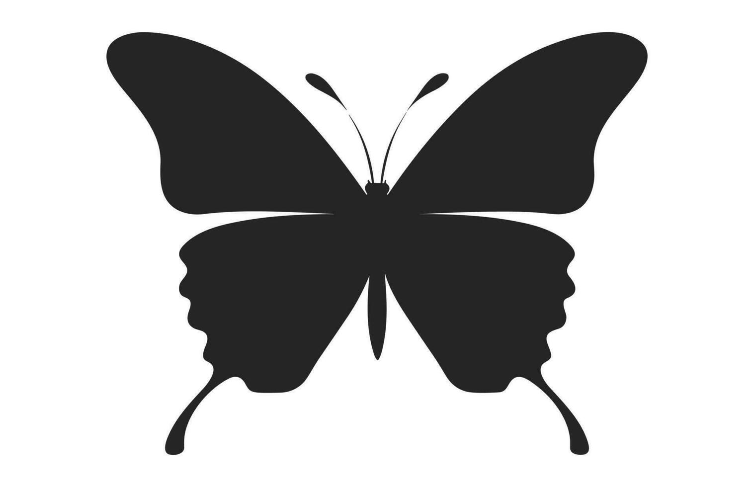 uma lindo borboleta silhueta livre, uma monarca borboleta vetor