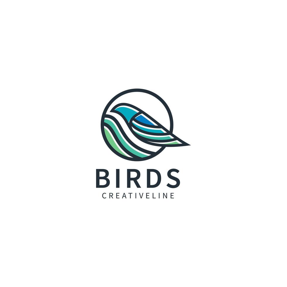 ilustração de ícone de vetor de design de modelo de logotipo de pássaro