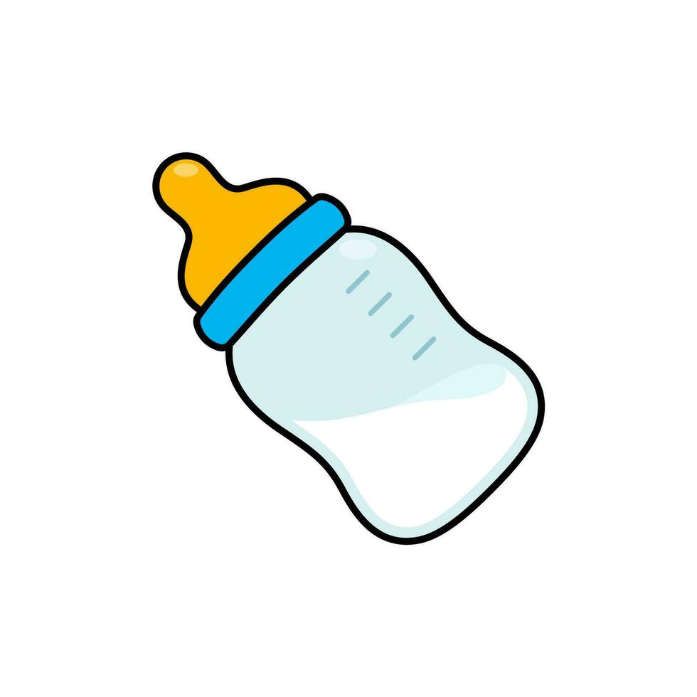 vetor bebê leite garrafa ilustração