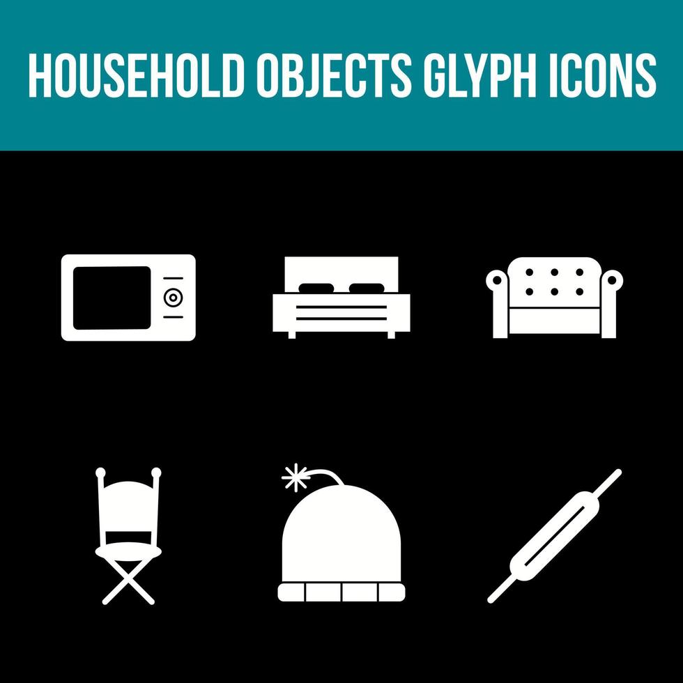 conjunto de ícones de vetor de objetos domésticos exclusivos