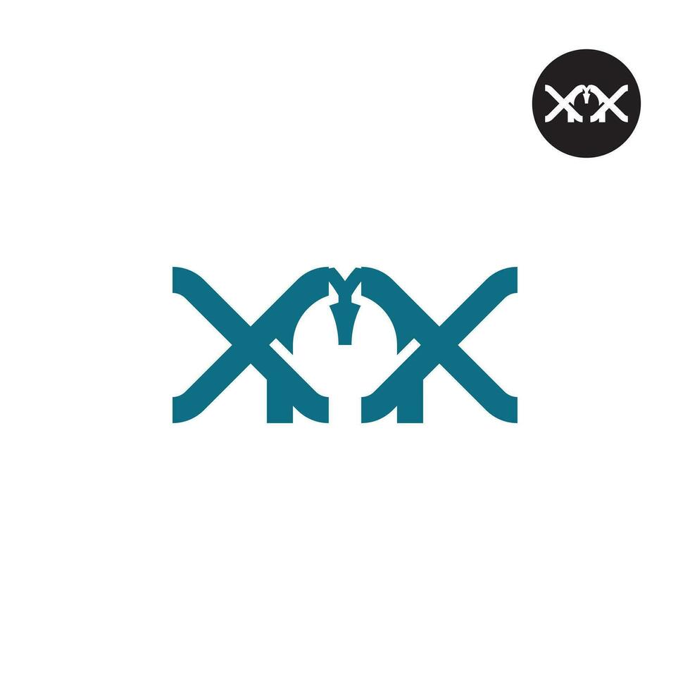 carta xmx monograma logotipo Projeto vetor
