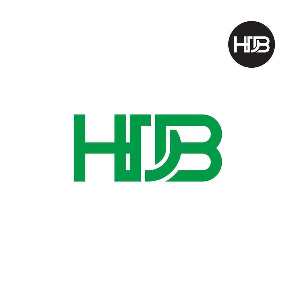 carta hdb monograma logotipo Projeto vetor