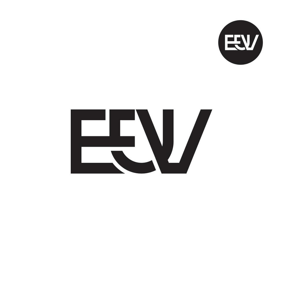 carta euv monograma logotipo Projeto vetor