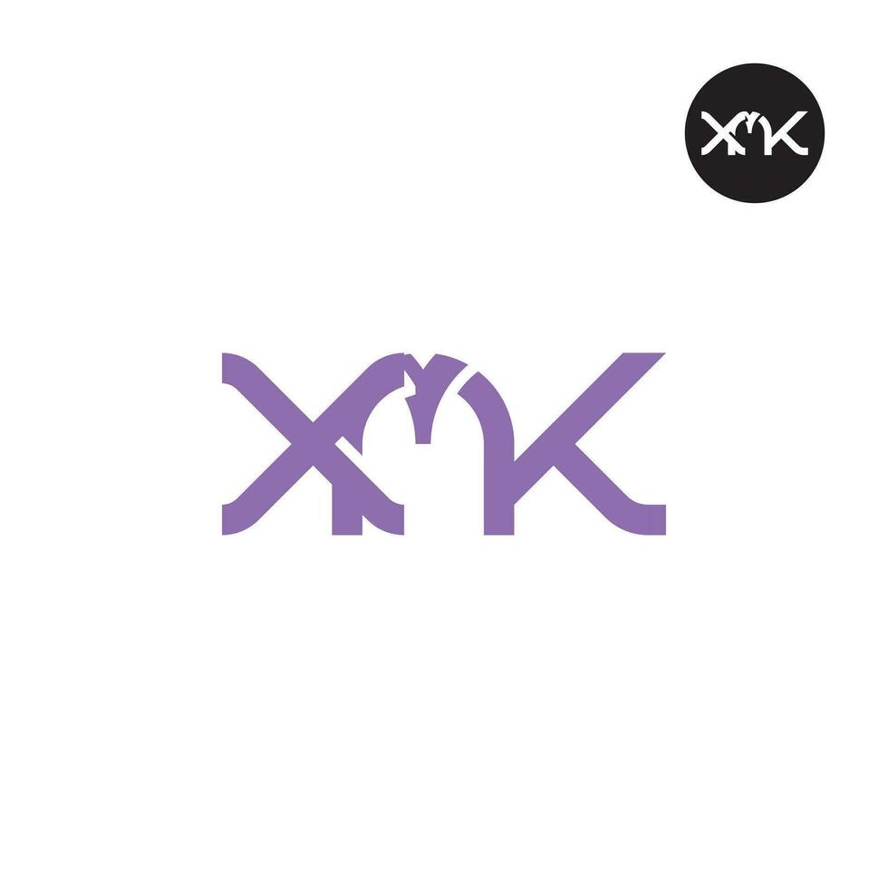 carta xmk monograma logotipo Projeto vetor