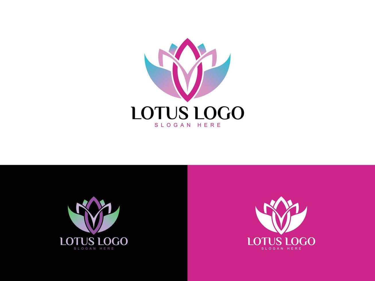 modelo de vetor de logotipo de flor de lótus