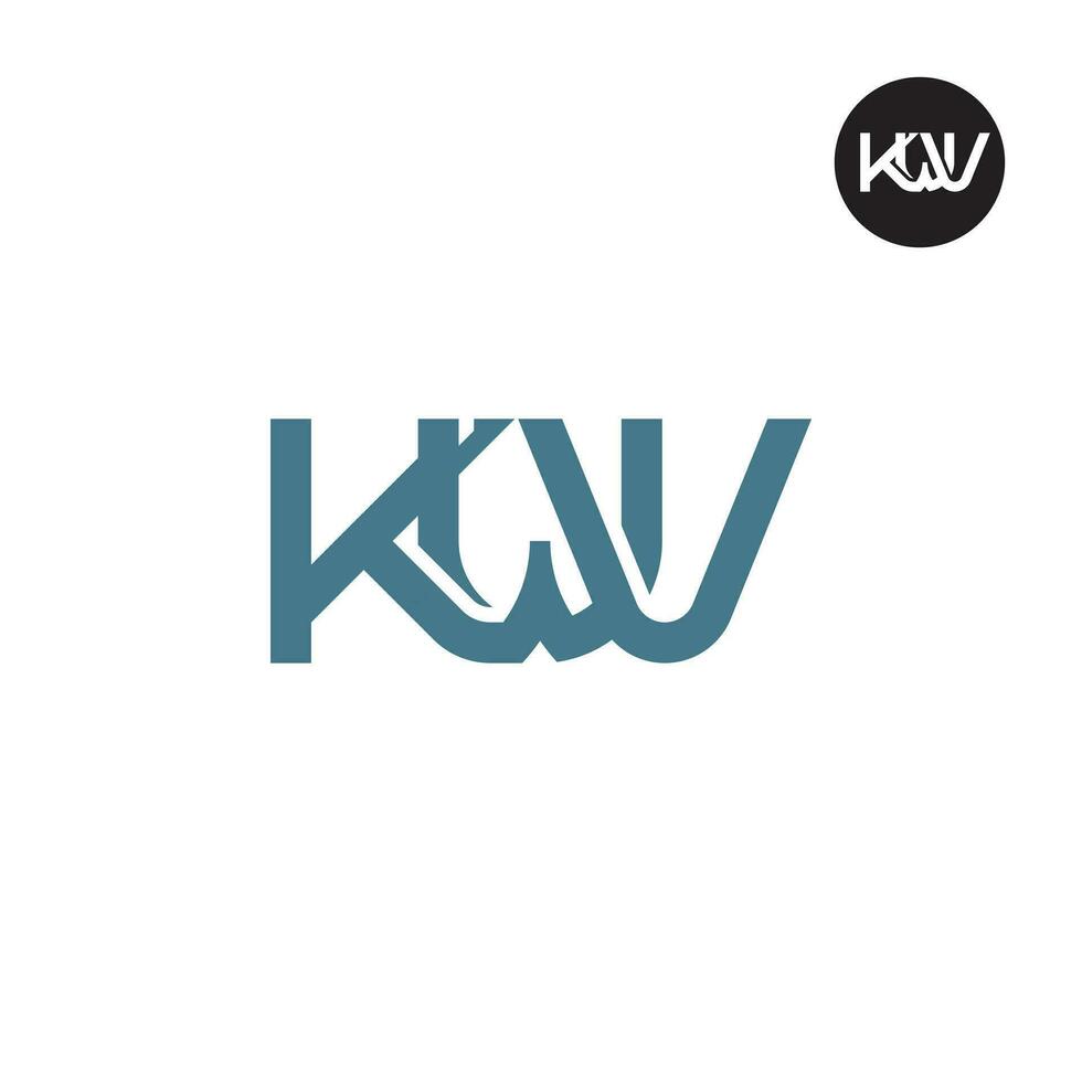 carta kwv monograma logotipo Projeto vetor