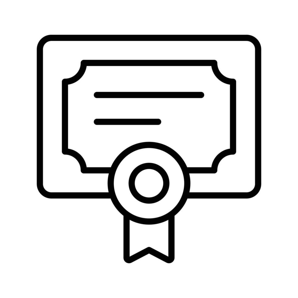 autorizado documento, papel com crachá representando conceito ícone do certificado vetor