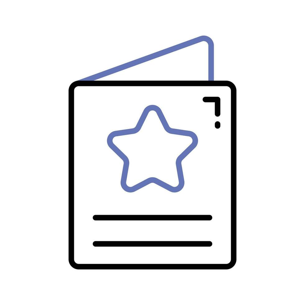 Estrela em cartão mostrando conceito ícone do cumprimento cartão, convite cartão vetor Projeto