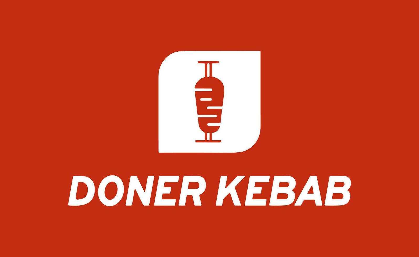 logotipo shawarma para restaurantes e mercados. modelo de logotipo doner kebab. vetor