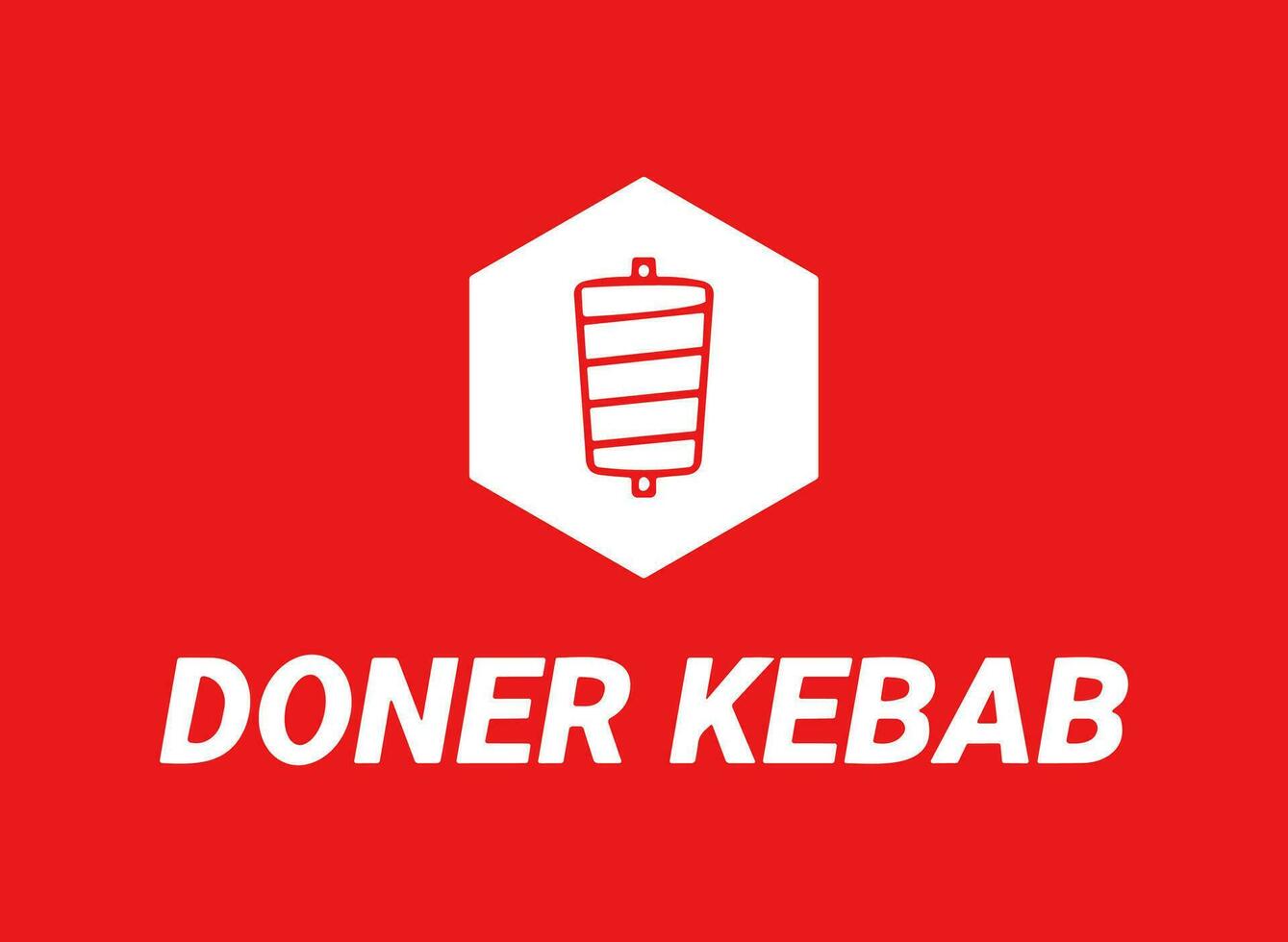 logotipo shawarma para restaurantes e mercados. modelo de logotipo doner kebab. vetor